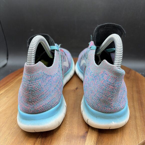 Nike Free RN Flyknit Motion Women’s Size 8.5 Running Shoes Purple Gamma Blue - Picture 4 of 8